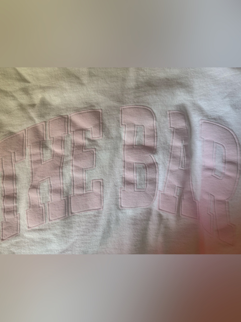 The Bar White Sweatshirt with Black Brand Tag - Picture 3 of 6